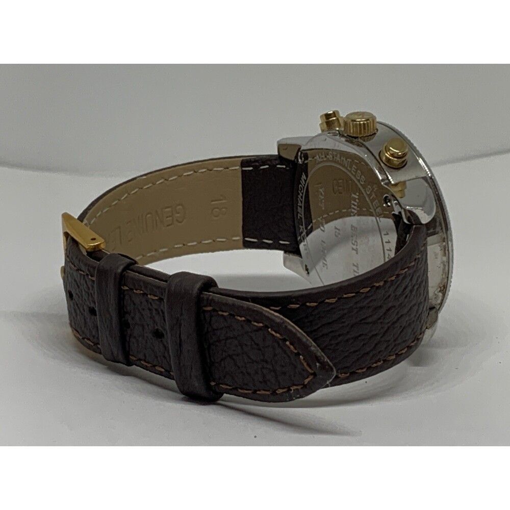 Michael Kors Jet Set MK5057 Womens Brown Leather Analog Dial Quartz Watch WFH190 - Picture 8 of 10